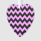 Roze en zwarte zigzag ornament (voorkant)