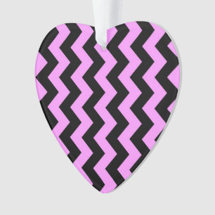 Roze en zwarte zigzag ornament