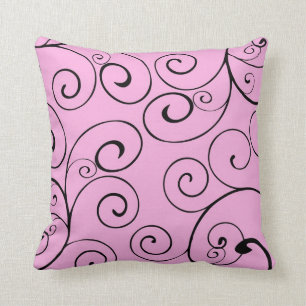 Roze en zwarte zwemmen Decoratieve Pillow Kussen