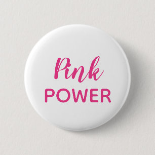 Roze energietype ronde button 5,7 cm