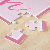 Roze Engel Eten Cake Slice Baking Gepersonaliseerd Legpuzzel (Zijkant)