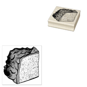 Roze Engel Eten Spons Cake Slice Bakken Foodie Rubberstempel