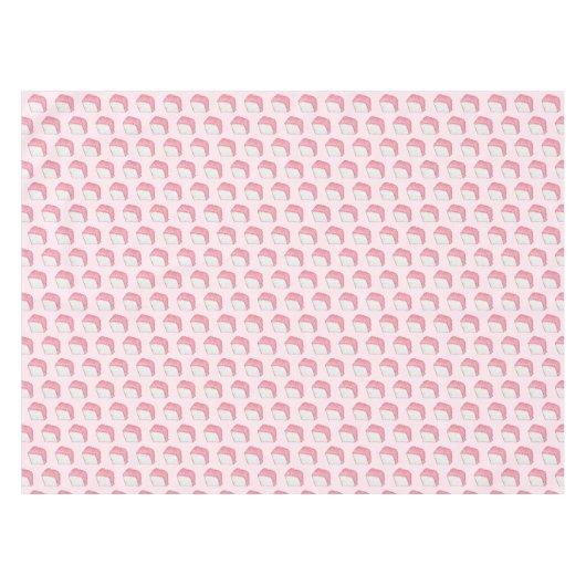 Roze Engel Eten Spons Cake Slice Bakken Foodie Tafelkleed (Voorkant (Horizontaal))