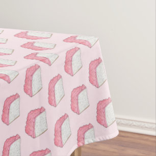 Roze Engel Eten Spons Cake Slice Bakken Foodie Tafelkleed