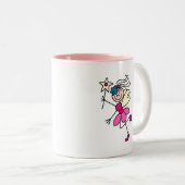 Roze engel met handmatige Mok (Voorkant rechts)