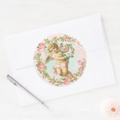 Roze Engel Sticker Roos Flame (Envelop)