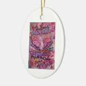 Roze engelenkankergedicht Art Custom Gift Ornament (Links)