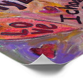 Roze engelenkankergedicht Poster afdrukken (Hoek)