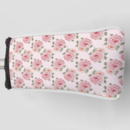 Roze Engels roos cottage floral  patroon Golfheadcover