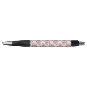 Roze Engels roos cottage floral patroon Pen