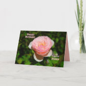 Roze Engels Roos zuster Happy Birthday Kaart (Voorkant)