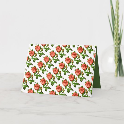 Roze Engels Rozen Moederdag Wenskaart Kaart (Voorkant)