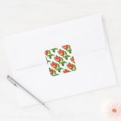 Roze Engelse rozen sticker (Envelop)