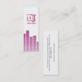 Roze Equalizer Mini Visitekaartje (Voorkant / Achterkant)