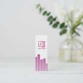 Roze Equalizer Mini Visitekaartje (Staand voorkant)