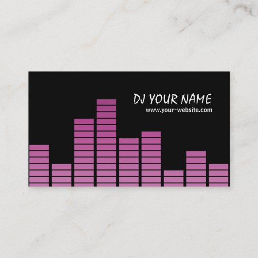 Roze Equalizer Visitekaartje (Voorkant)