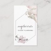 Roze Essential Oils Elegant Retro Flower Visitekaartje (Voorkant)