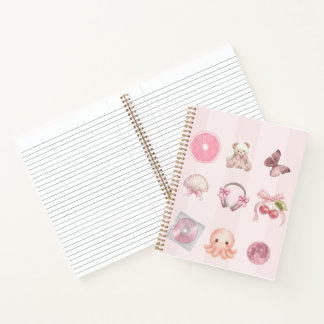 Roze esthetisch notitieboek