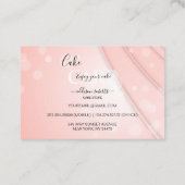 Roze esthetische Cake Square Visitekaartje (Achterkant)