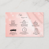 Roze esthetische Cake Square Visitekaartje (Voorkant)