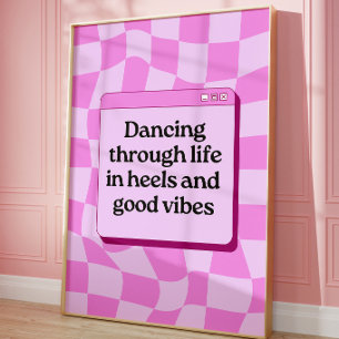 Roze Esthetische Citaat Meisjesachtige Muur Kunst Poster