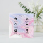 Roze esthetische juwelenzorg bedankkaart (Staand voorkant)