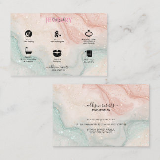 Roze esthetische juwelier Care Square Visitekaartj Visitekaartje