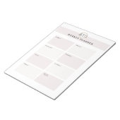 Roze Esthetische Professionele Weekplanner Notitieblok (Schuin)