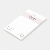 Roze Esthetische Professionele Zaken Post-it® Notes (Schuin)