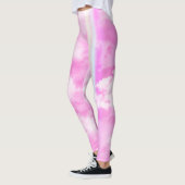 Roze esthetische regenboogstraal leggings (Links)