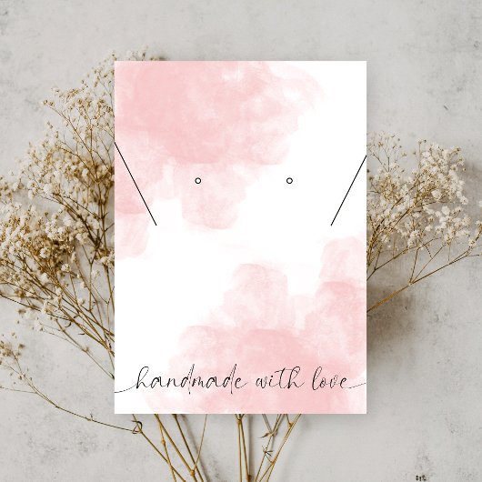 Roze esthetische Waterverf Logo juwelenvertoning Visitekaartje