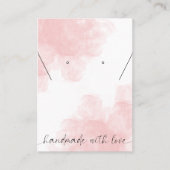 Roze esthetische Waterverf Logo juwelenvertoning Visitekaartje (Voorkant)