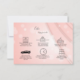 Roze esthetische zorg bedankkaart