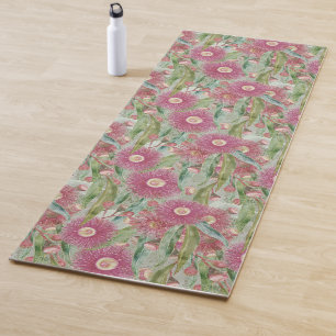 Roze eucalyptus na de regen yogamat