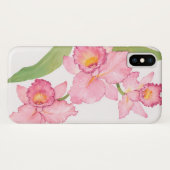 Roze exotische Waterverf Flowers Case-Mate iPhone Case (Achterkant (horizontaal))