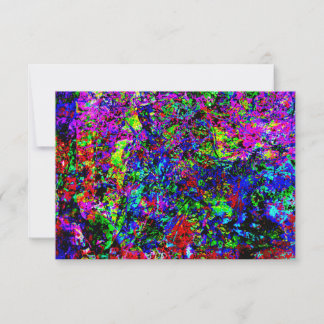Roze explosie abstracte uitnodiging, Aangename abs Kaart