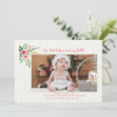 Roze expressie fotouitnodiging kaart (Staand voorkant)