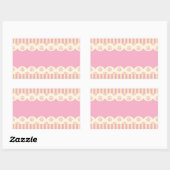 Roze Eyelet Background Rectangle Sticker (Vel)