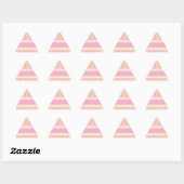 Roze Eyelet Background Triangle Sticker (Vel)