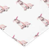 Roze ezel tafelkleed (Gekanteld)