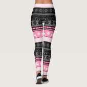 Roze Fair Isle Pattern Leggings (Achterkant)