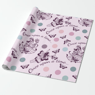 Roze fairies en Butterflies Fairytale Cadeaupapier