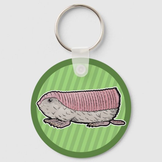 Roze Fairy Armadillo Sleutelhanger (Voorkant)
