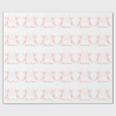 Roze Fairy Baby shower Cadeaupapier (Vlak)