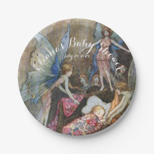 Roze Fairy Baby Zegeningen Baby shower Papieren Bordje