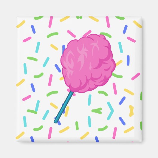 Roze Fairy Floss magneet (Voorkant)