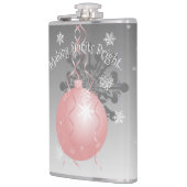 Roze Fancy kerstsierfles Heupfles (Links)