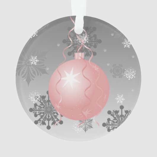 Roze Fancy kerstversiering Ornament (achterkant)