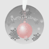 Roze Fancy kerstversiering Ornament (voorkant)