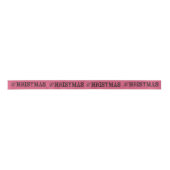 Roze Fancy Tekst Kerstlint Lint (Voorkant)
